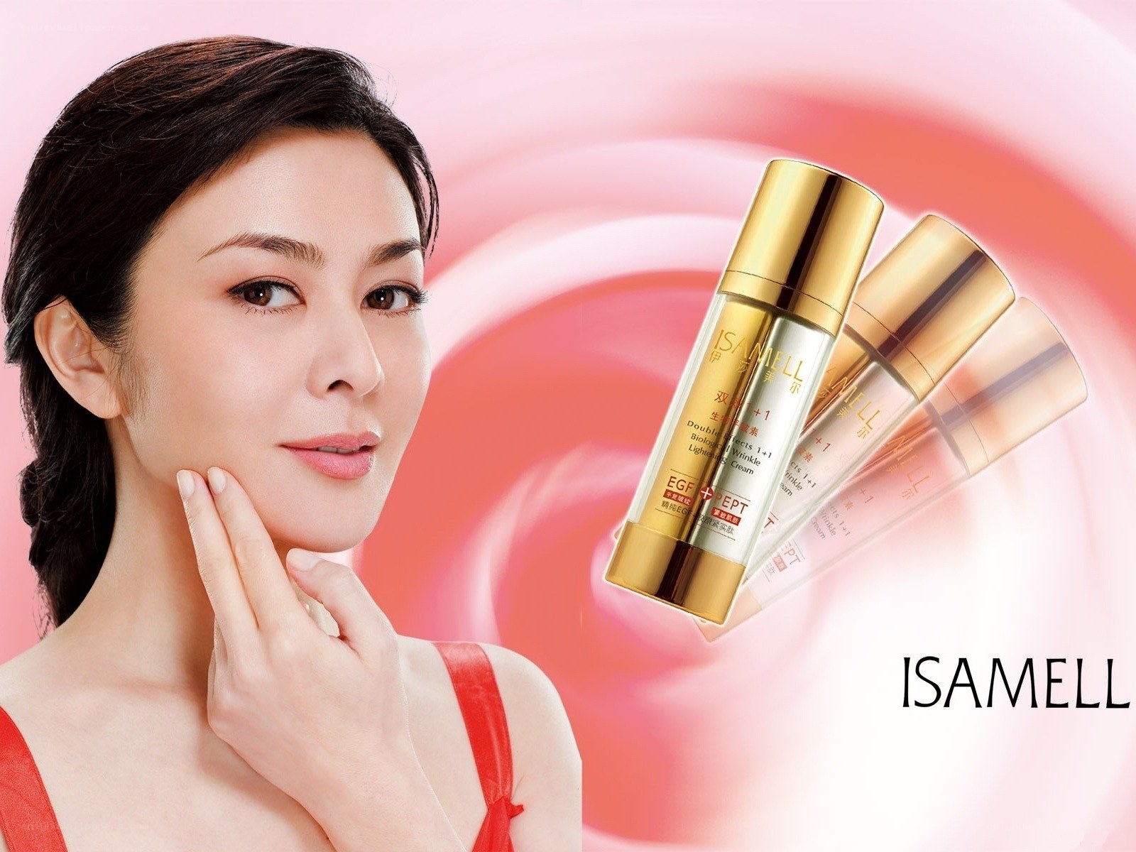 Isamell skincare advertisement