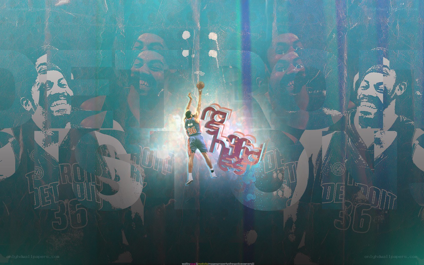 Isiah Thomas basketball collage
