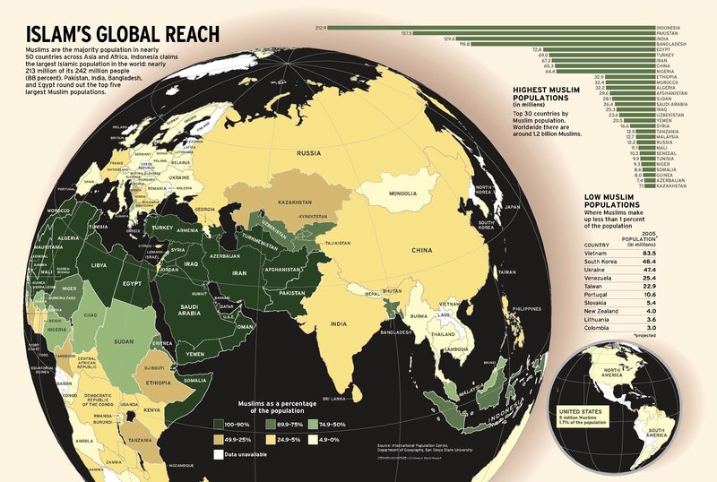 Islam's Global Reach Map