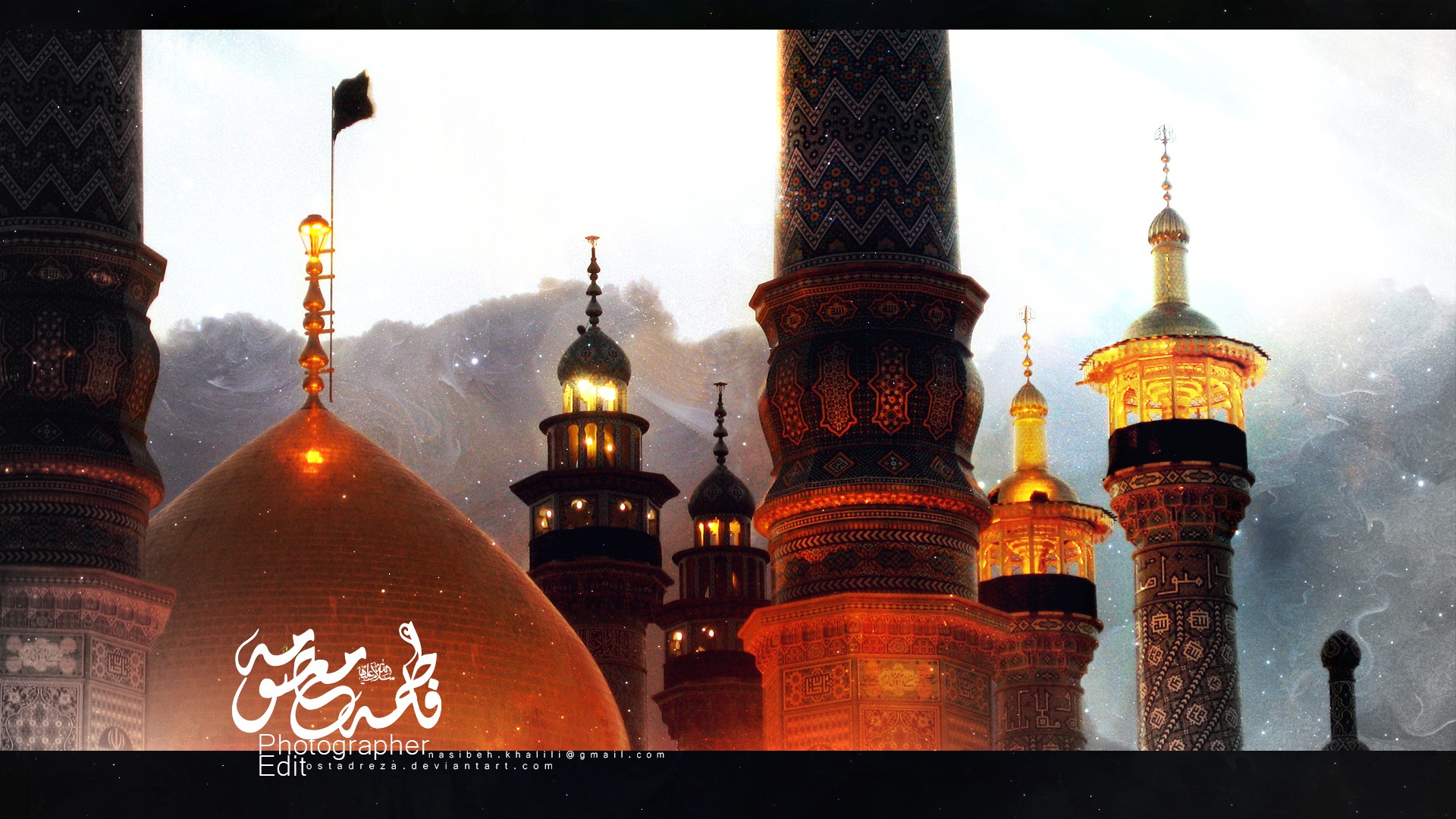 Islamic architecture at dusk