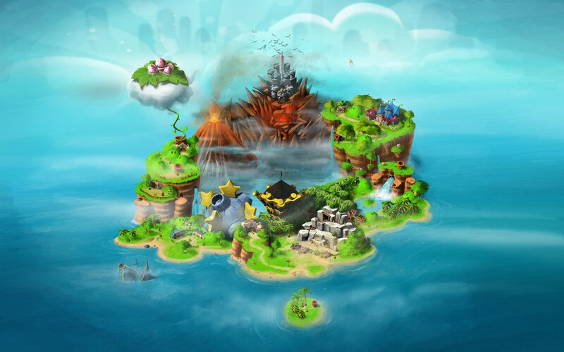 Island Archipelago — Blue, Fantastical