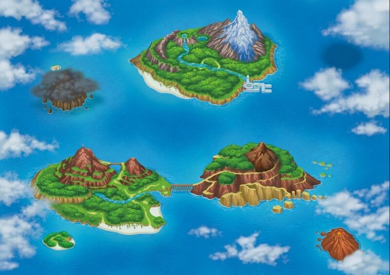 Island Archipelago Map — Blue, Serene, Afternoon