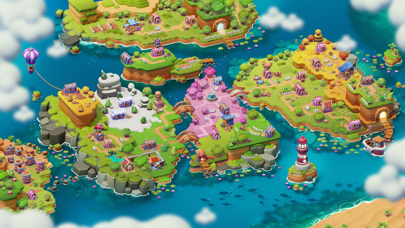 Island Archipelago Map — Blue