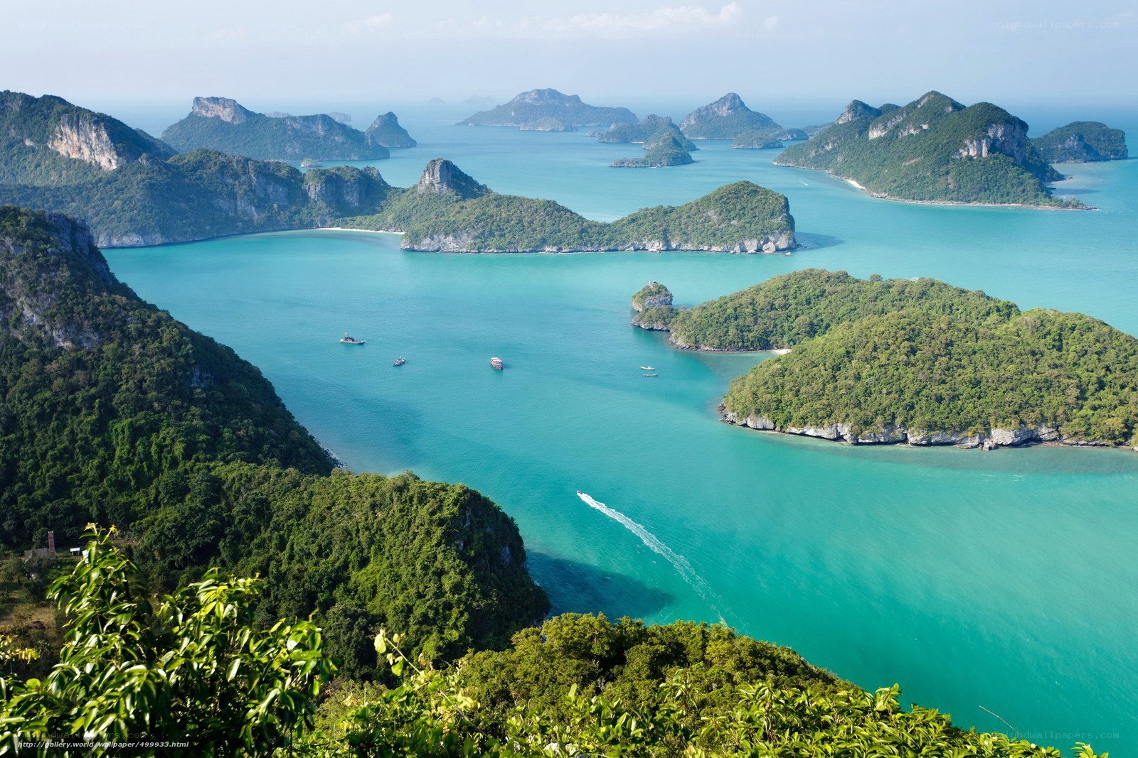 Island archipelago with turquoise water