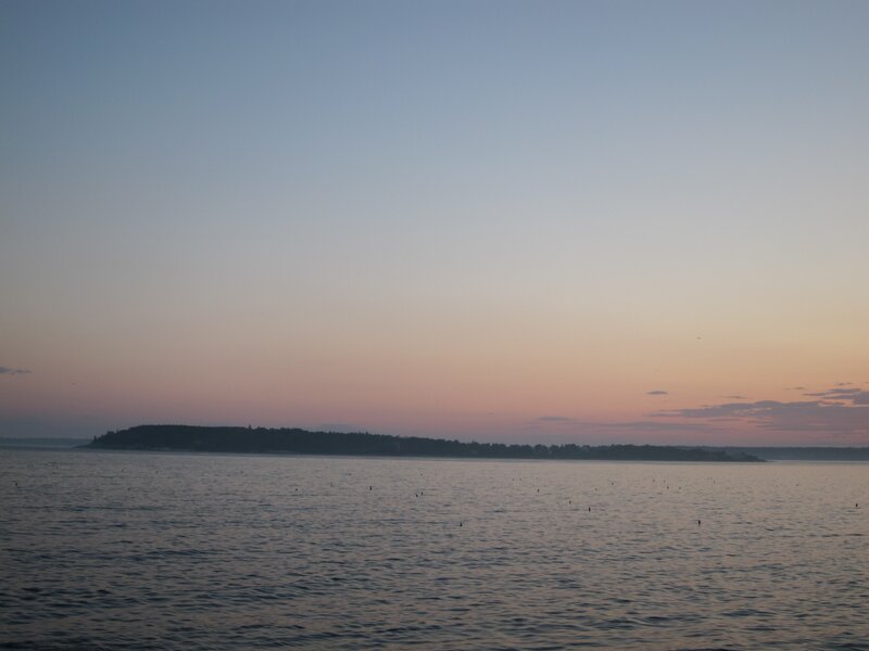 Island at Dusk — Blue