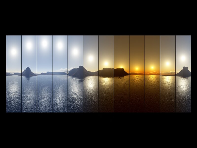 Island at Sunrise — Blue