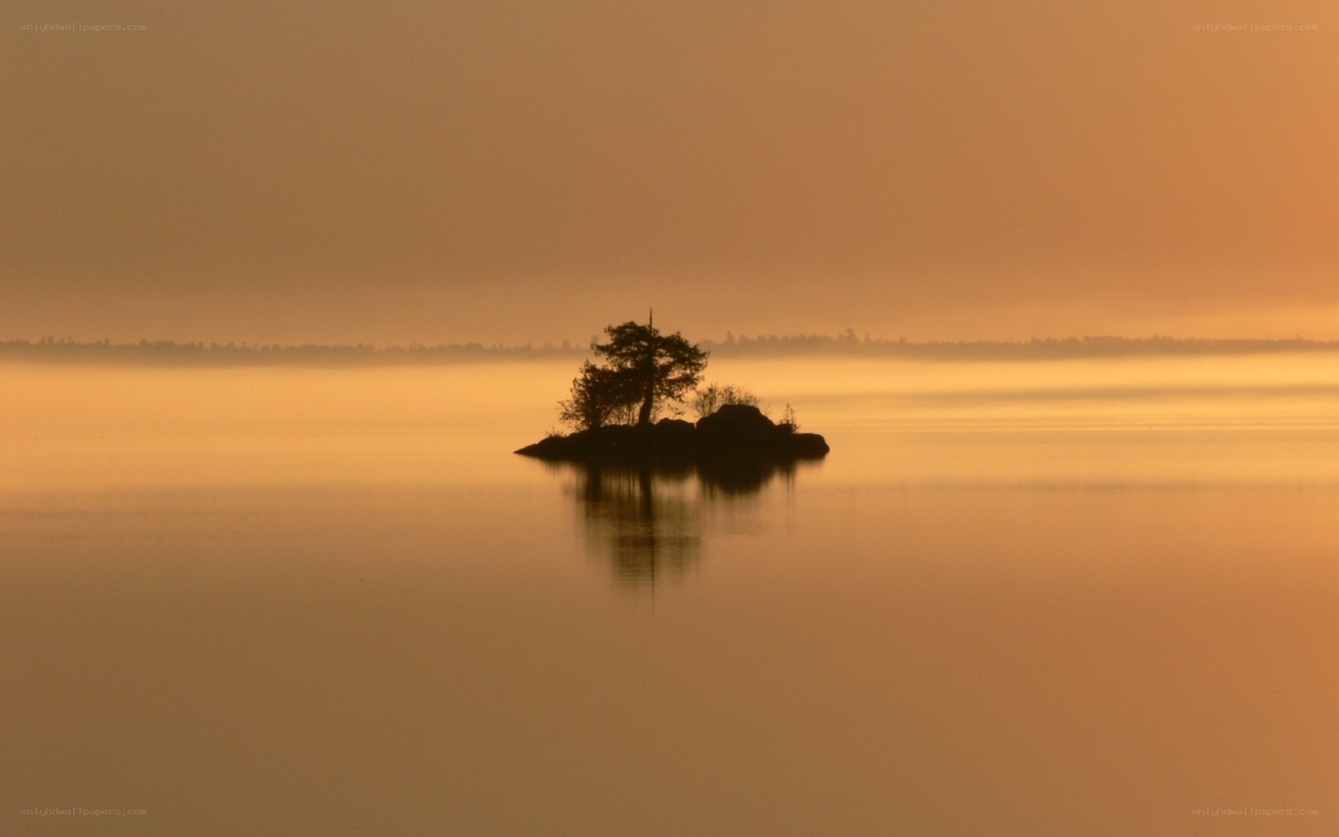Island at sunrise