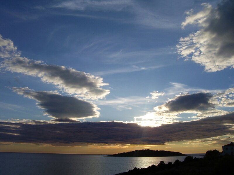 Island at Sunset — Blue, Serene