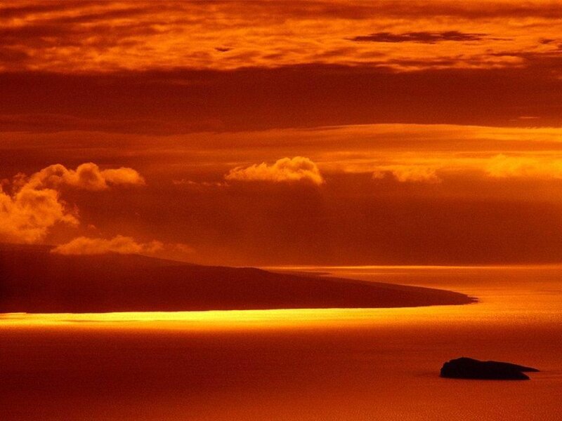 Island at Sunset — Dramatic