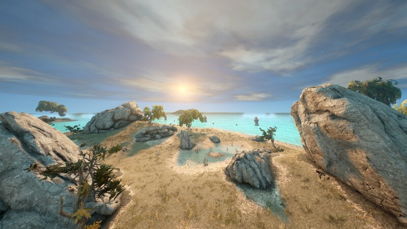 Island Beach at Sunset