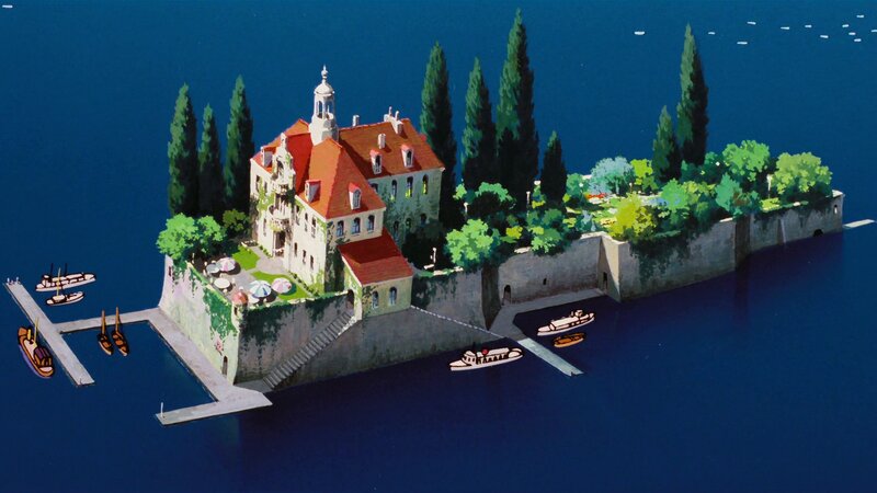 Island Castle with Boats
