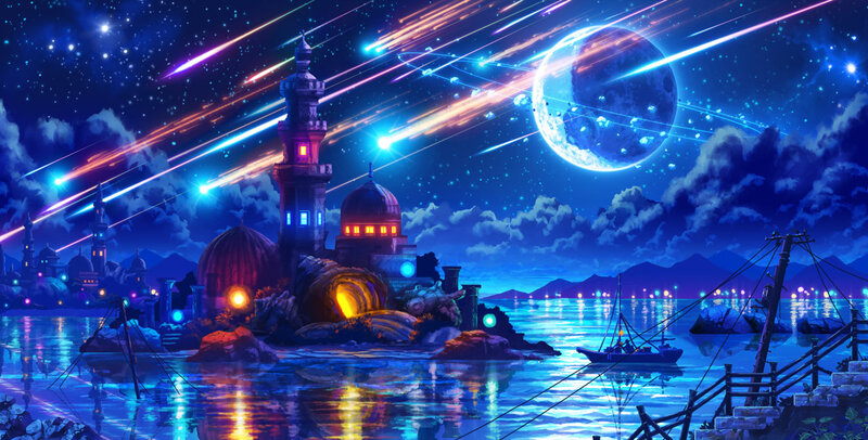 Island City at Night