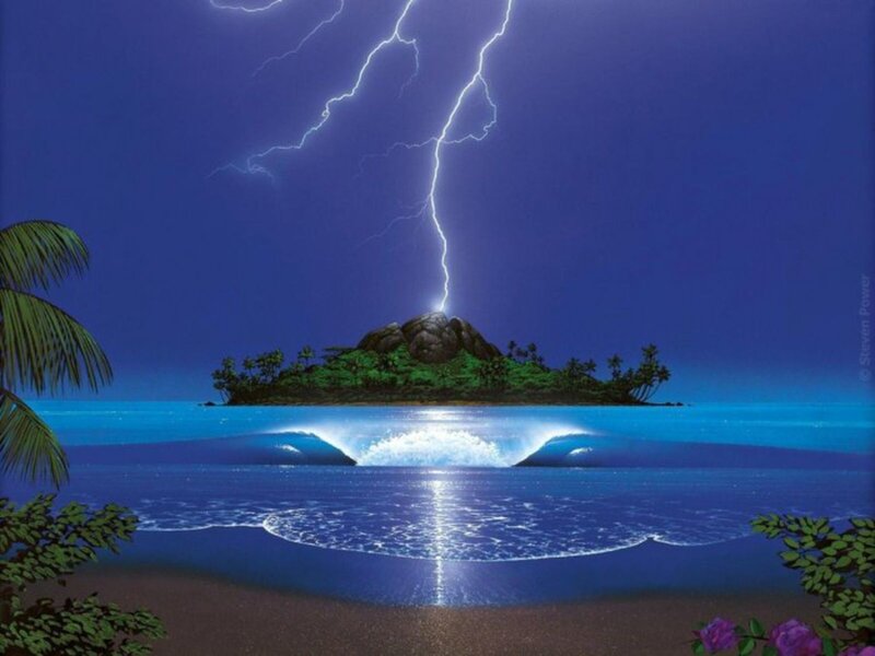 Island During Storm