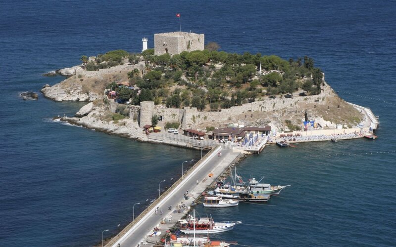 Island Fortress with Pier