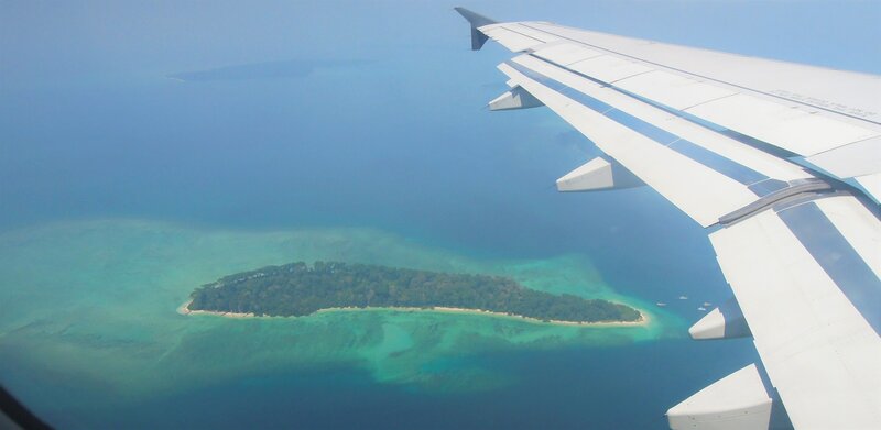 Island from Airplane Window