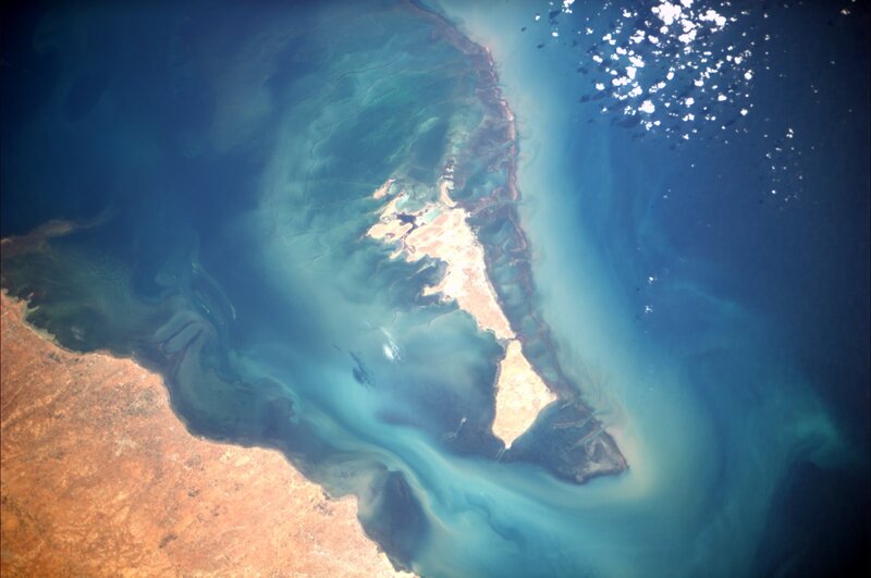 Island from Space — Blue, Serene, Photograph