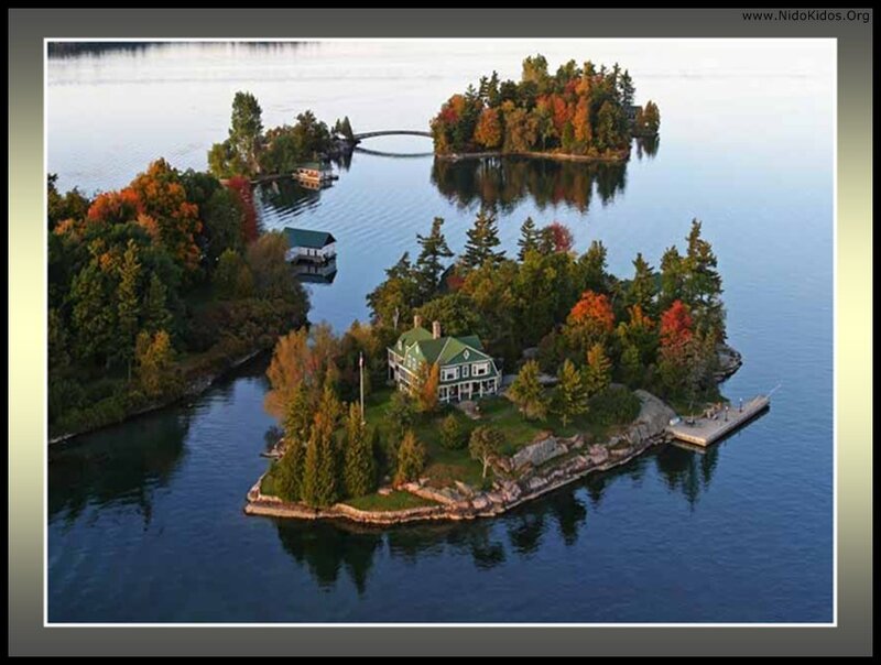 Island homes in autumn
