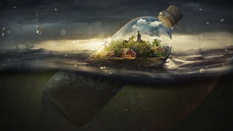 Island in a Bottle — Blue