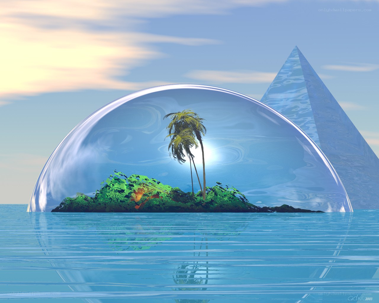Island in a bubble dome