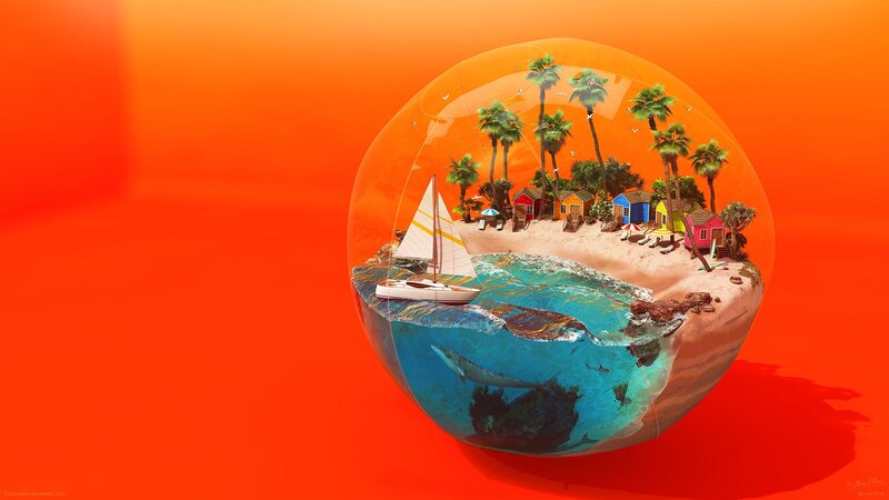 Island in a Bubble — Orange