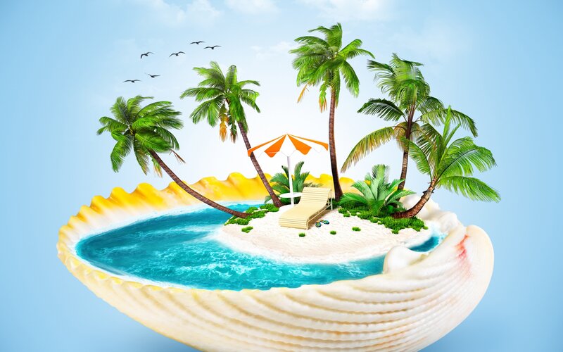 Island in a Seashell