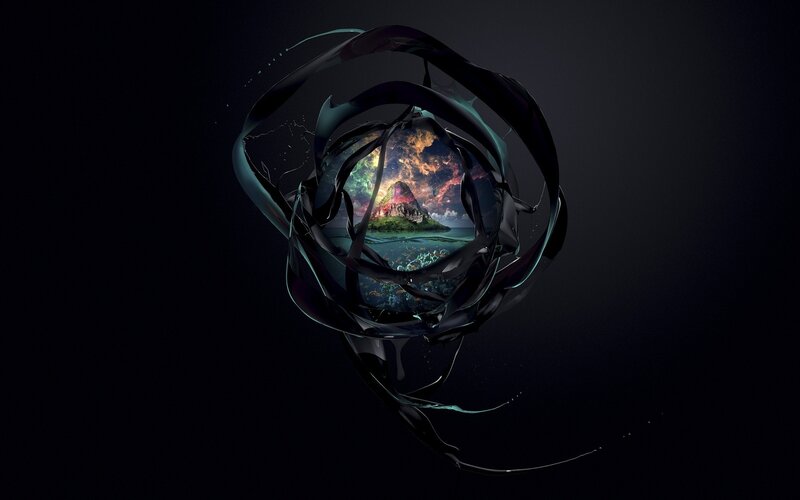Island in a Sphere — Black