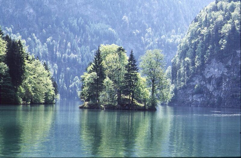Island in Alpine Lake