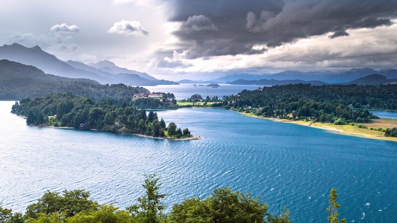 Island in Blue Lake — Dramatic