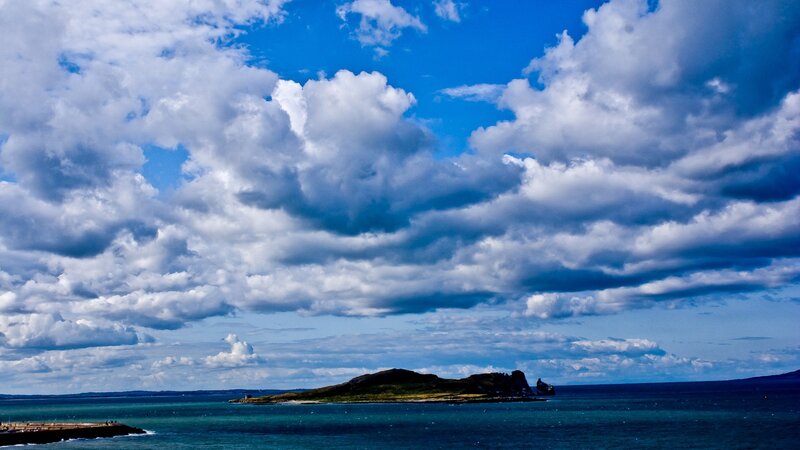 Island in Blue Sea — Dramatic, Afternoon