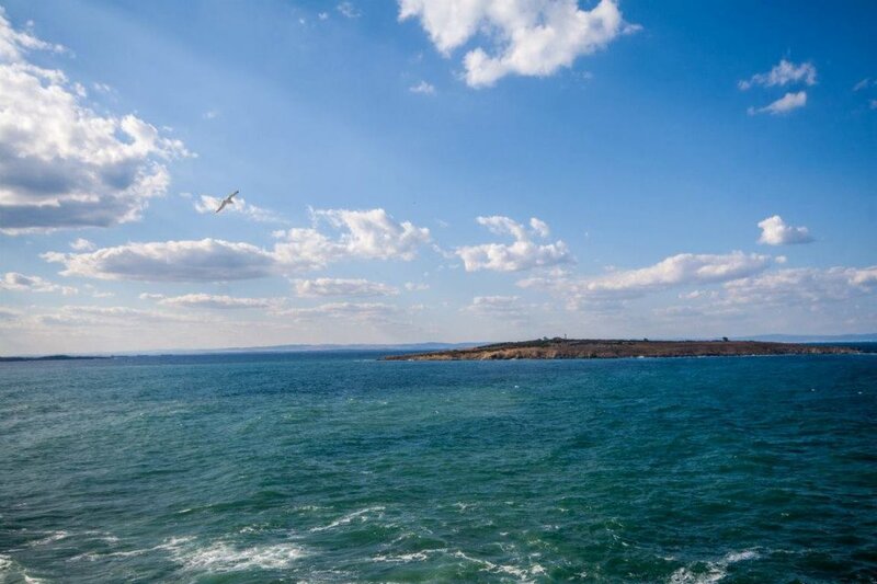 Island in Blue Sea — Serene, Afternoon