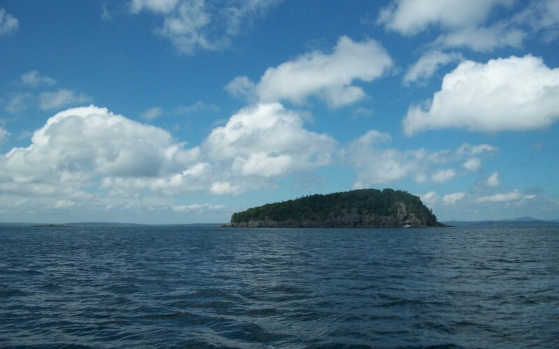 Island in Blue Water — Serene, Afternoon
