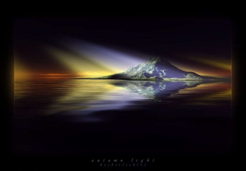 Island in Calm Water