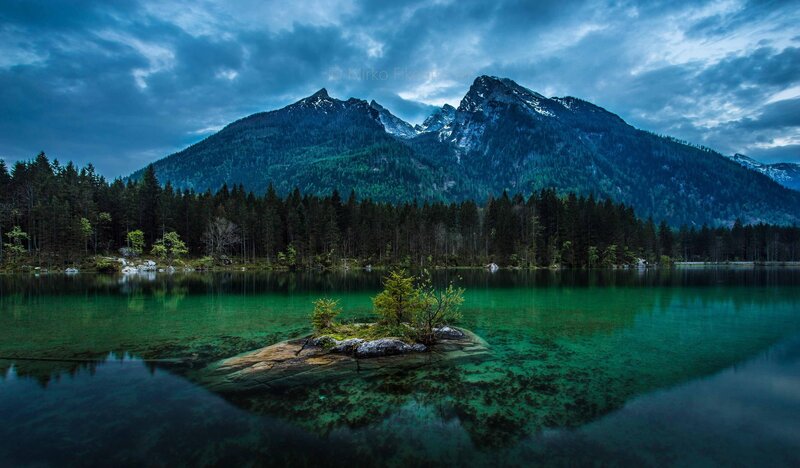 Island in Green Lake — Dramatic