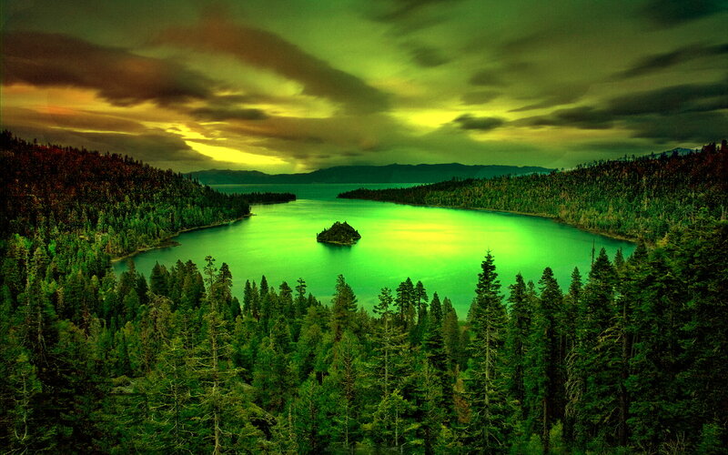 Island in Green Lake