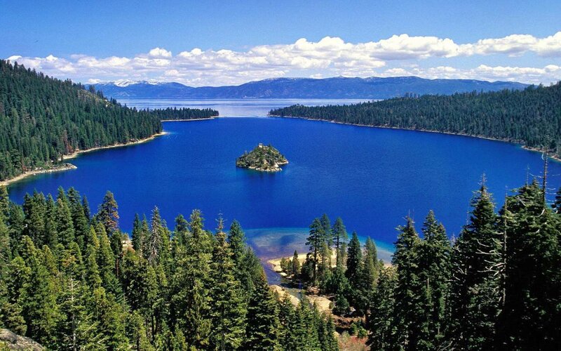 Island in Lake — Blue, Serene, Afternoon