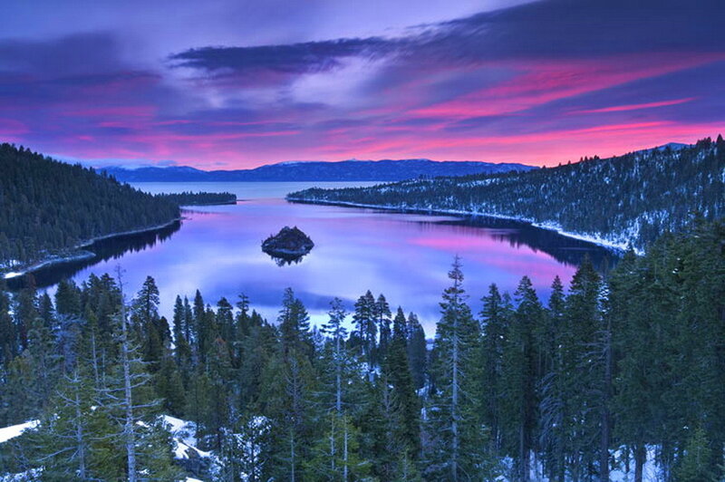 Island in Lake — Purple