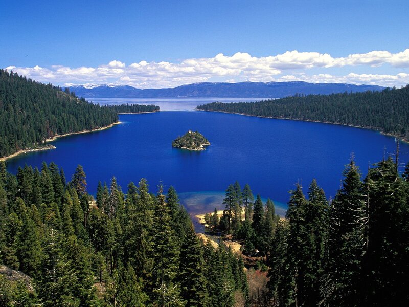 Island in Lake Tahoe — Blue, Serene, Afternoon