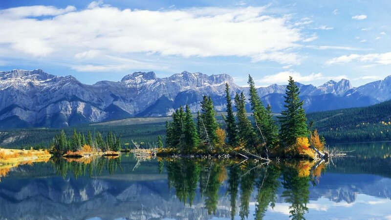 Island in Mountain Lake