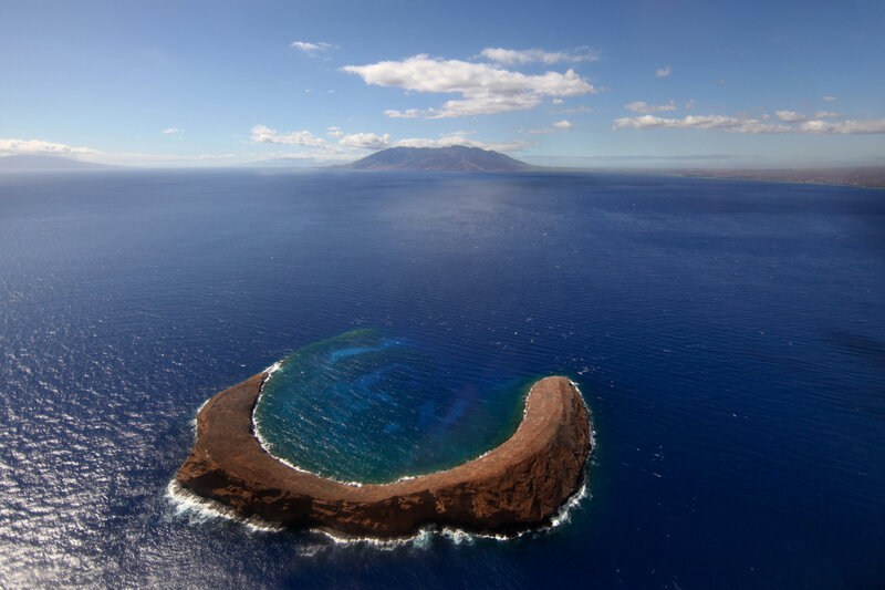 Island in Ocean — Blue