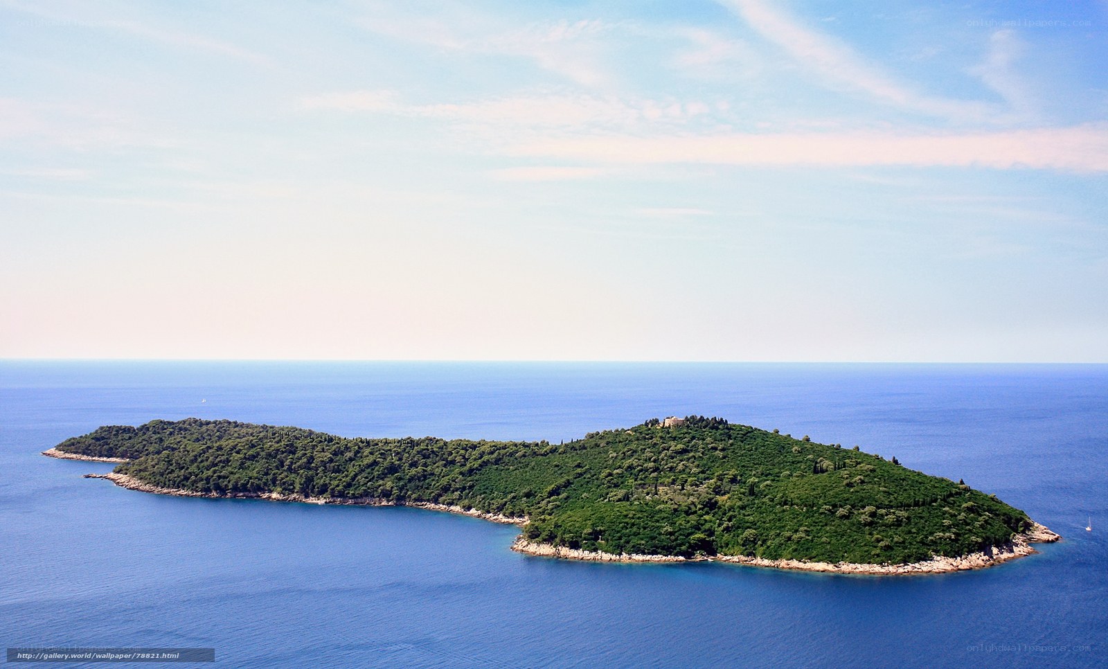 Island in the blue sea
