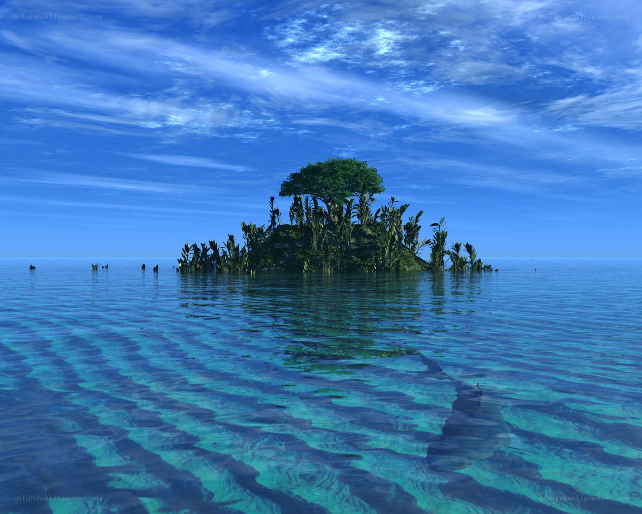 Island in the ocean