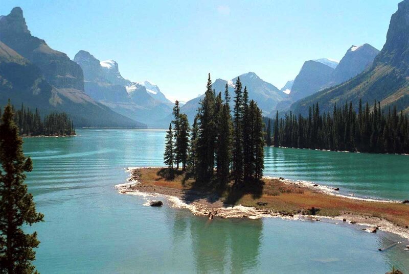 Island in Turquoise Lake