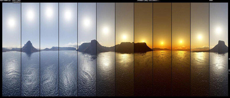 Island Landscape at Sunset