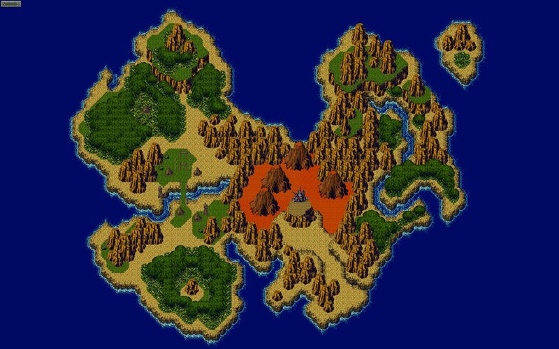 Island Map with Terrain