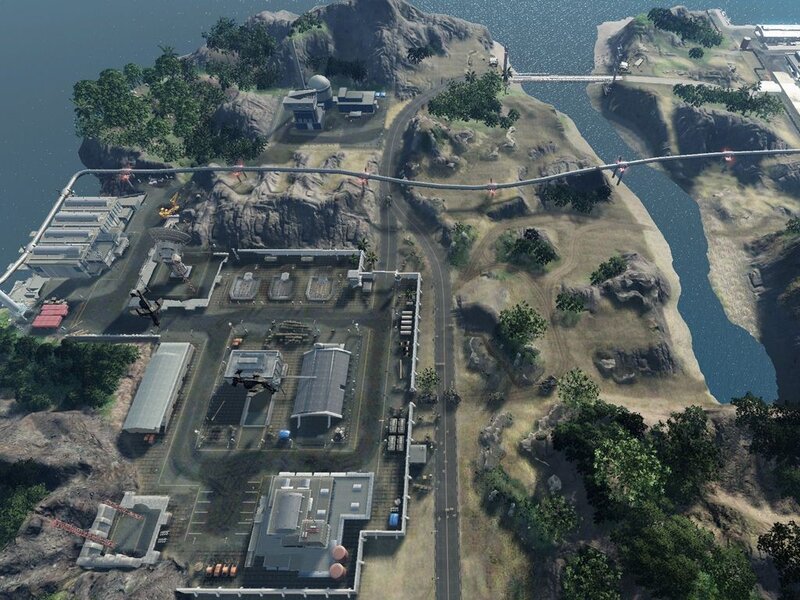 island military base aerial view