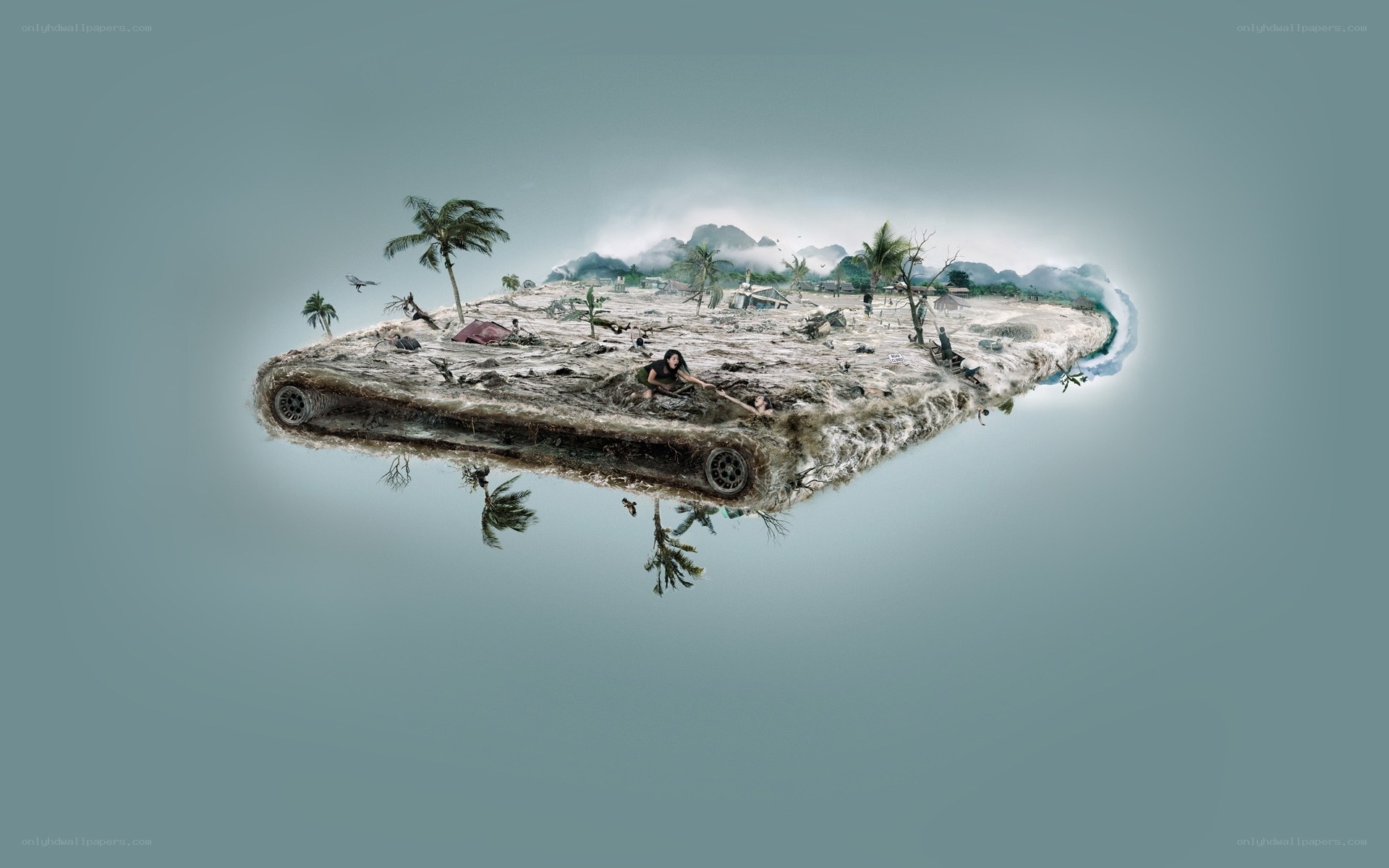 Island on a tank