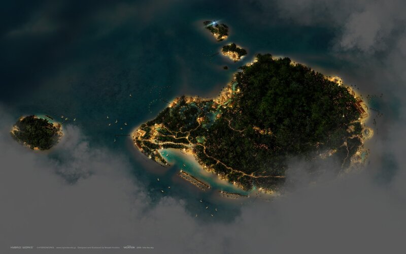 Island Resort at Night