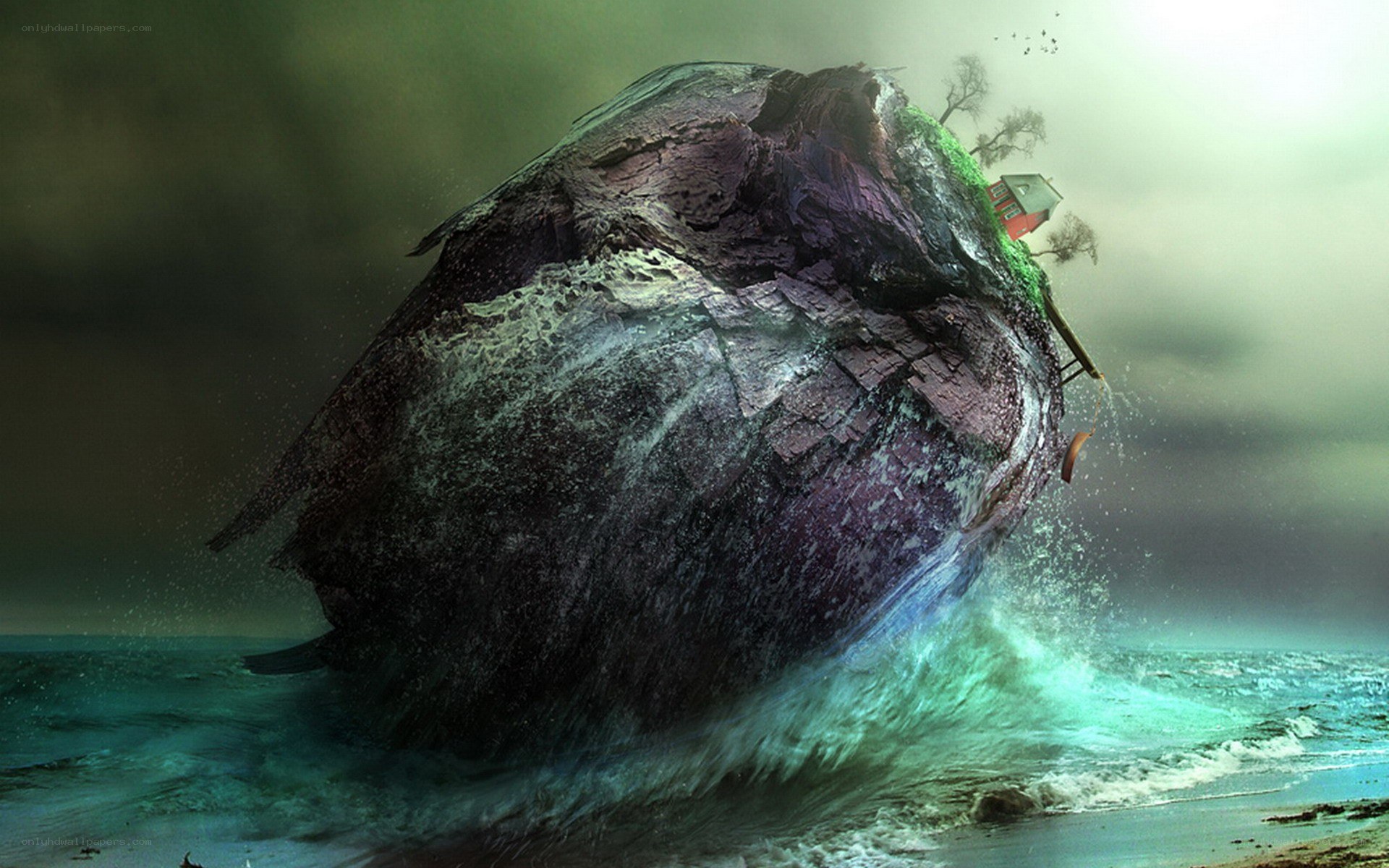 Island rock formation