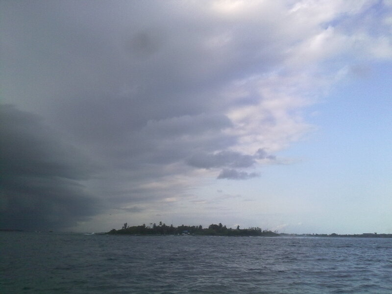 Island under Storm Clouds