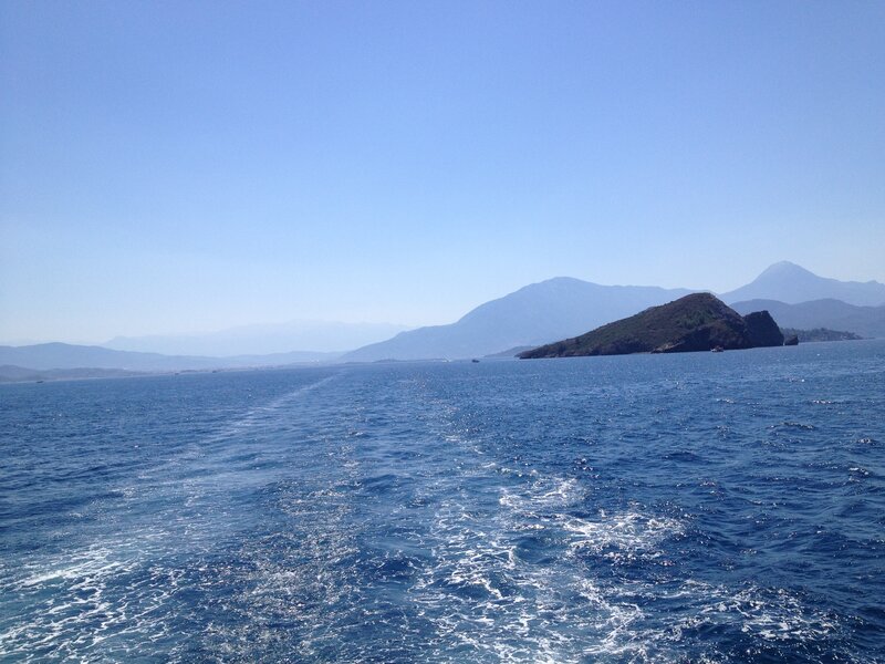Island view from a boat
